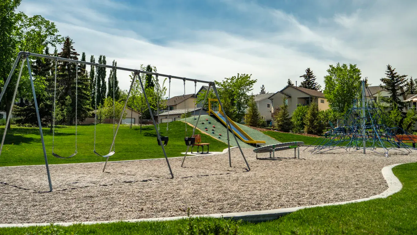 A residential street in Harvest Hills